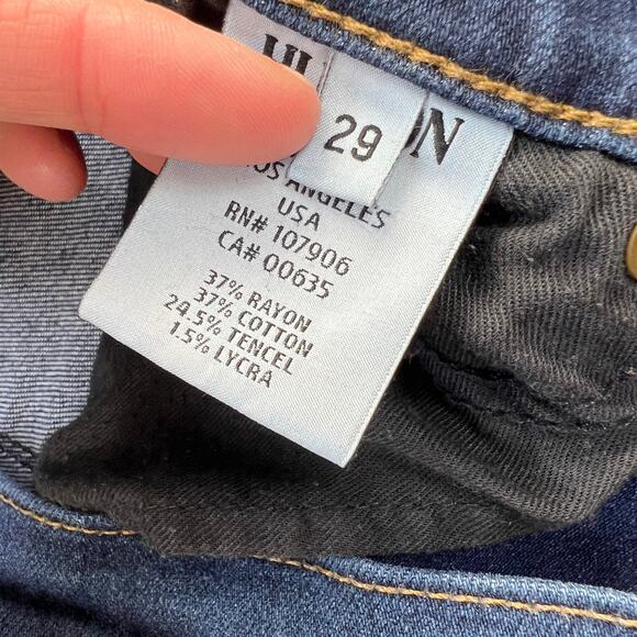 Hudson Nico Super Skinny Midrise Jeans Dark Wash - Picture 4 of 7